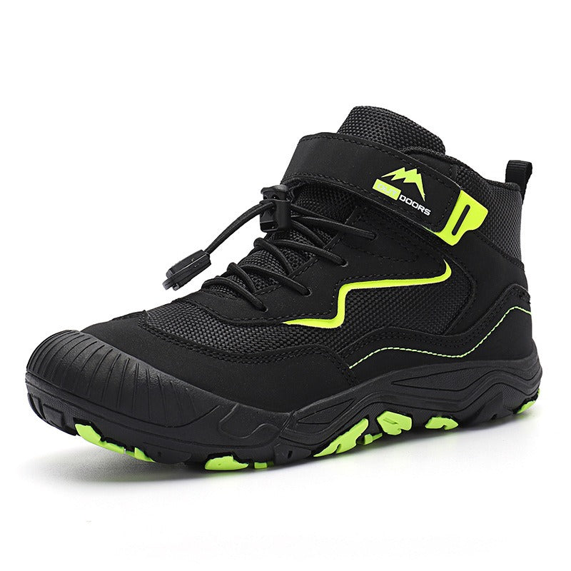 Autumn and Spring New Leisure Fashion Trend Versatile Mid Top Outdoor Children's Mesh Shoes Casual Shoes Anti slip Children's Shoes