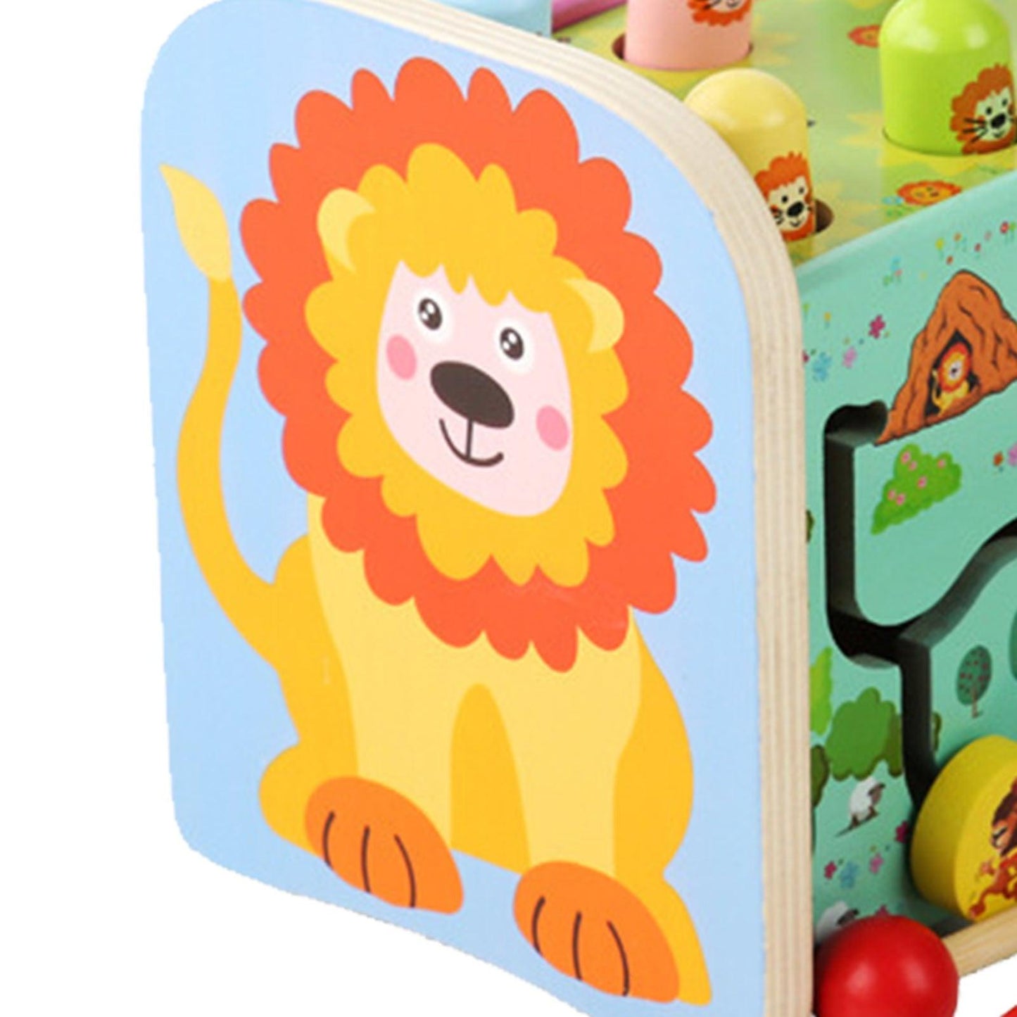 Wooden Hammering Toy Color Recognition Improve Coordination Maze Game Educational Kids Pounding Toy