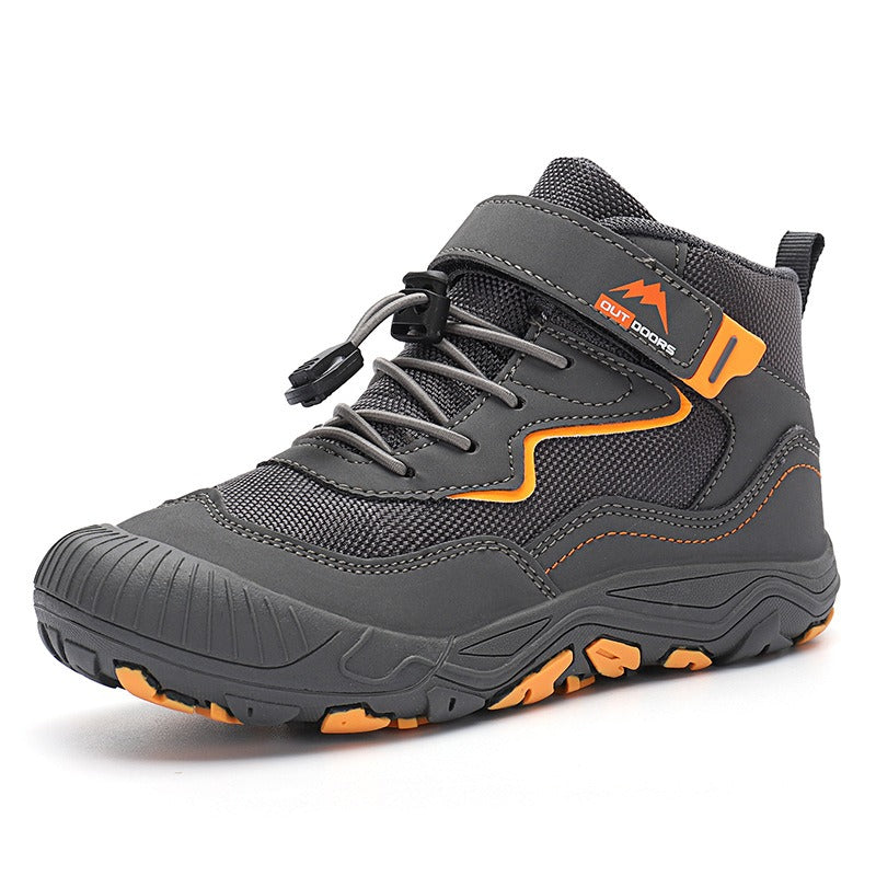Autumn and Spring New Leisure Fashion Trend Versatile Mid Top Outdoor Children's Mesh Shoes Casual Shoes Anti slip Children's Shoes
