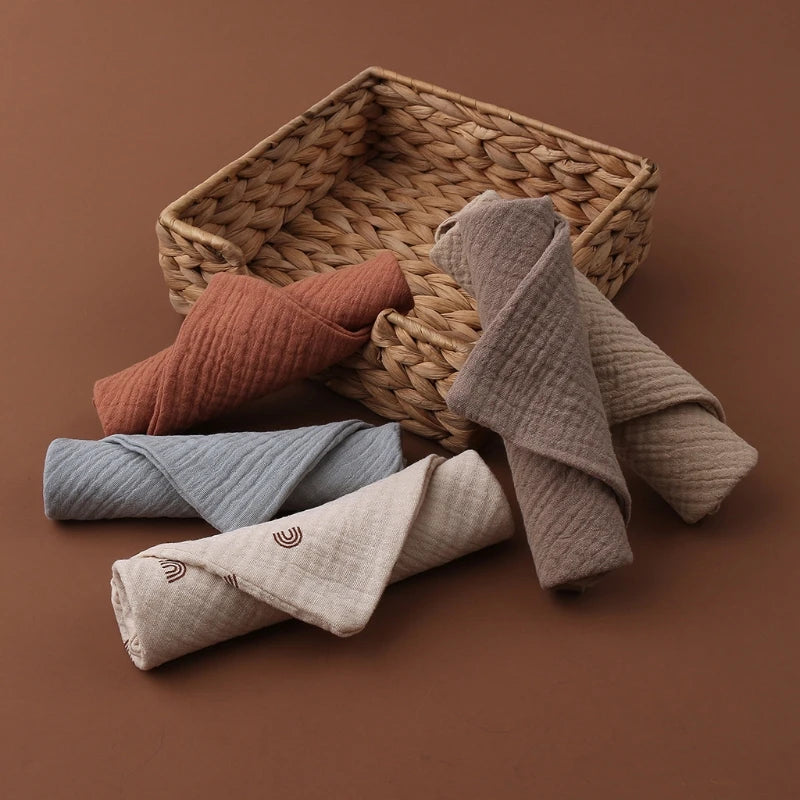 5pcs Baby Saliva Towel Absorbent Baby Burp Cloth Handkerchief Newborn Washcloth
