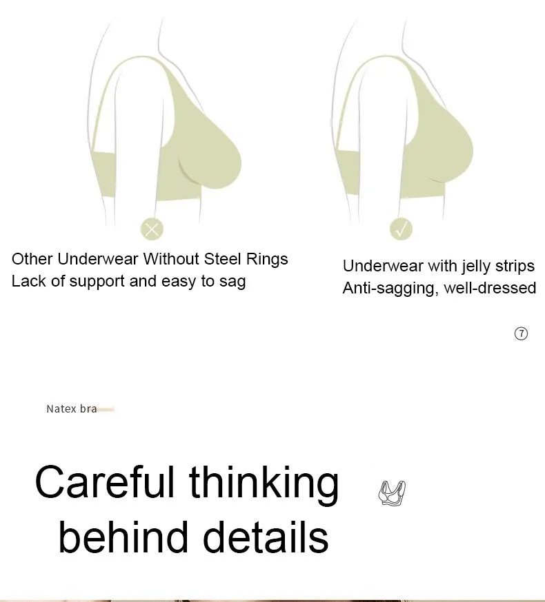Seamless Women Underwear Sexy V-neck No Steel Ring Small Chest Gathered Adjustable Support Small Comfortable Thin Top Bra
