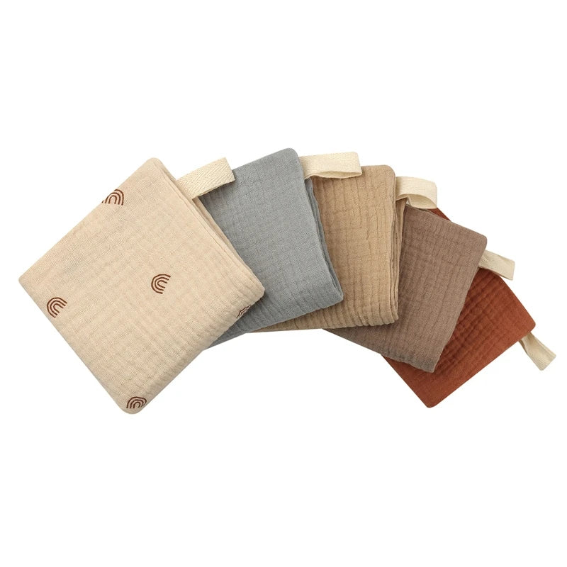 5pcs Baby Saliva Towel Absorbent Baby Burp Cloth Handkerchief Newborn Washcloth