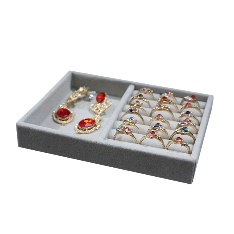 Velvet Ring Earrings Storage Organizer Jewelry Display Stand