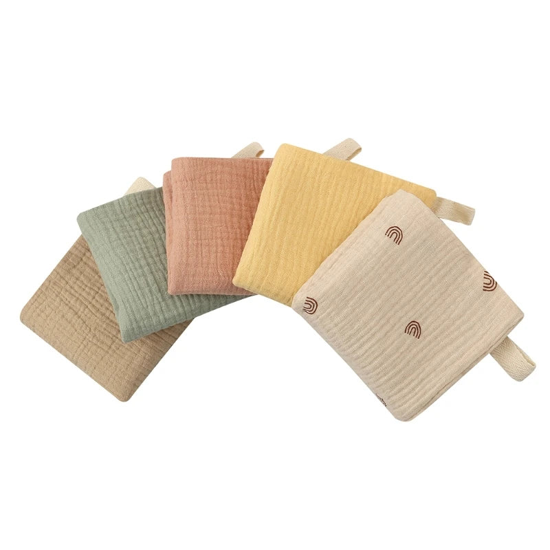 5pcs Baby Saliva Towel Absorbent Baby Burp Cloth Handkerchief Newborn Washcloth