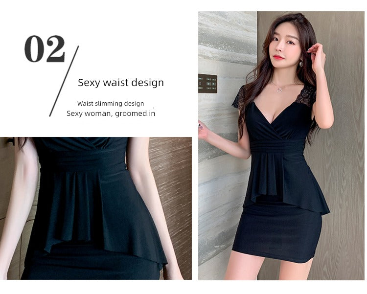 Shop Slim Looking Belly Covering Bath Massage Workwear Dress