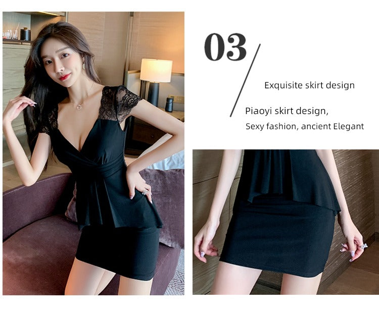 Shop Slim Looking Belly Covering Bath Massage Workwear Dress