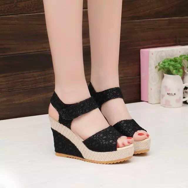 Flat bottom high heel sandals