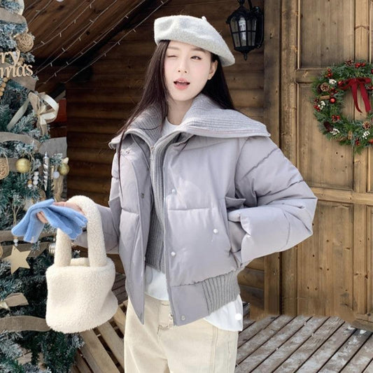 Lapel Thickening Thermal Cotton-padded Clothes Women's Bread Coat Winter