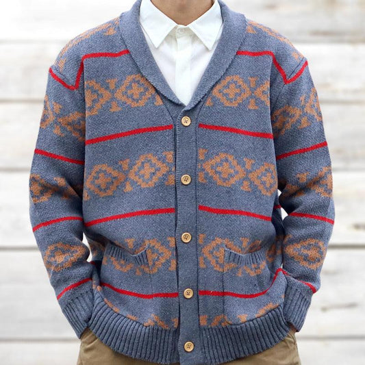 Autumn And Winter Jacquard Sweater Men