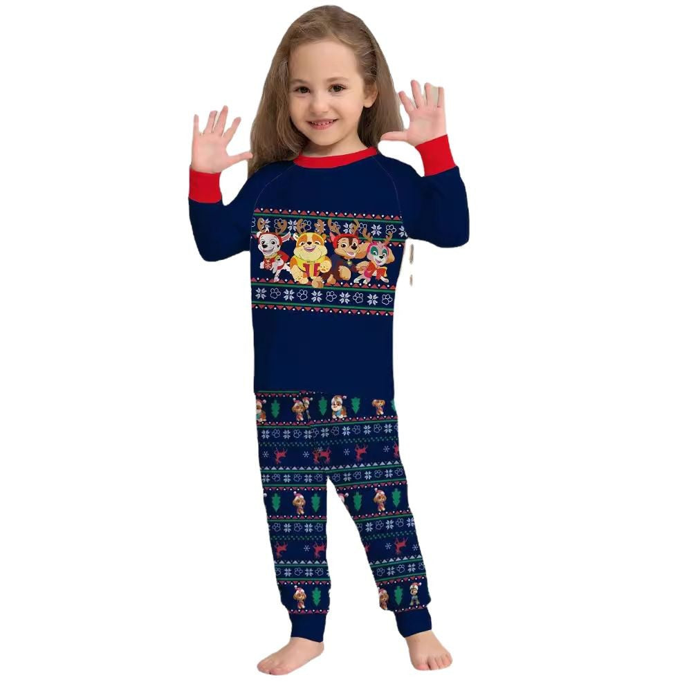 Cute Dog Print Christmas Family Matching Pajama Set